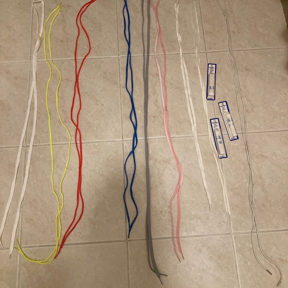 Several Colorful Shoelace Sets